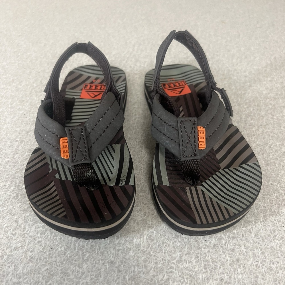 Reef Toddler Boys Little Ahi Brown Thong Sandals Size 3/4